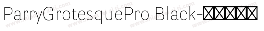 ParryGrotesquePro Black字体转换
